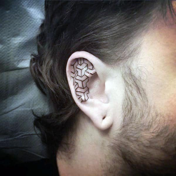 Guys Ear Tattoos