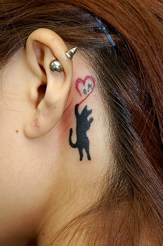 Tattoo Ear Cat