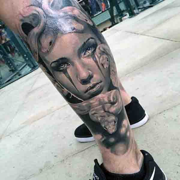 3d Mens Medusa Tattoo