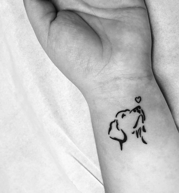  Minimalistic Dog Tattoo Design