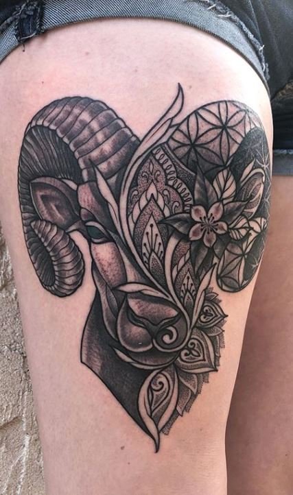 Aries Mandala Tattoo