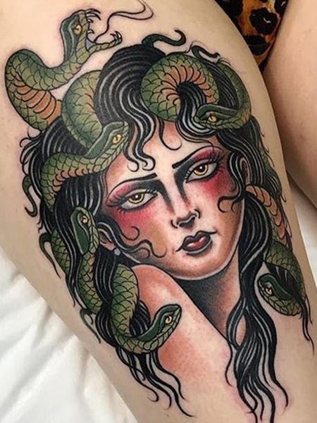 Beautiful Medusa Tattoo