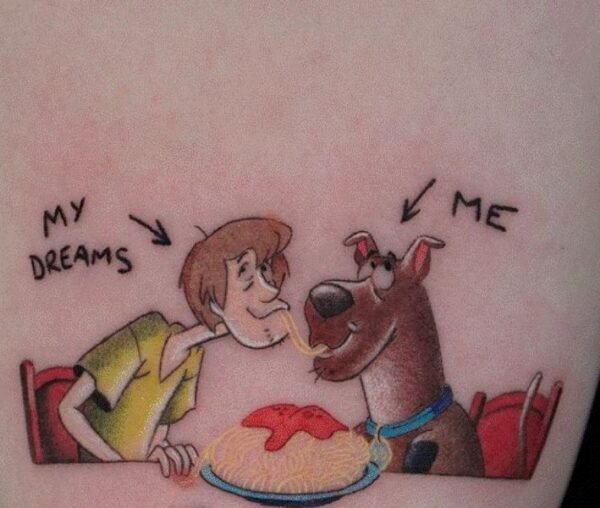 Scooby Doo With Shaggy Tattoo