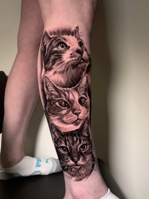 Cat Leg Tattoo