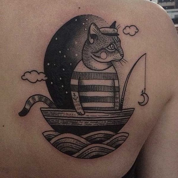 Cat Tattoo Dotwork