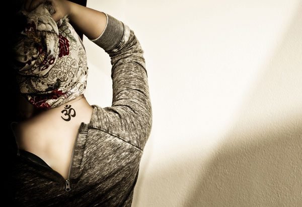 Om Neck Tattoo