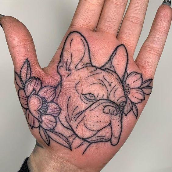 Palm Dog Tattoo Women