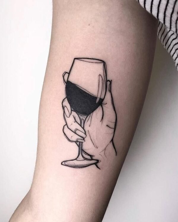 Wine Tattoo Design