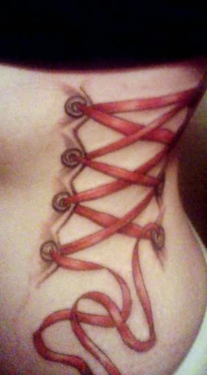 Red Corset Tattoo