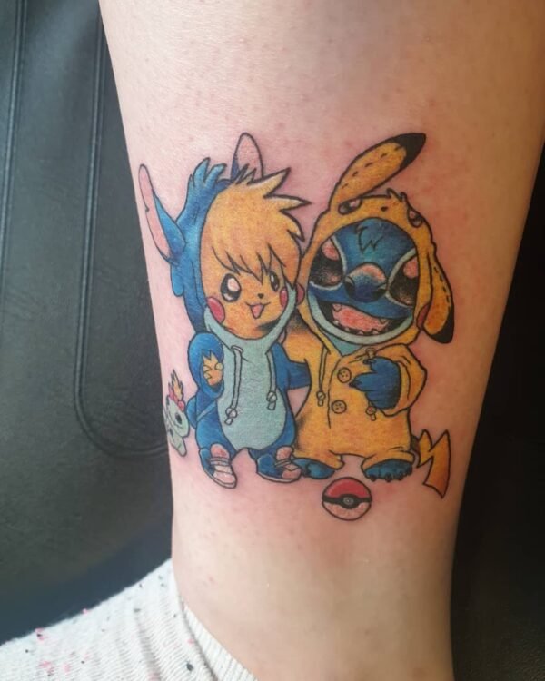 Pickachu Stitch Tattoo